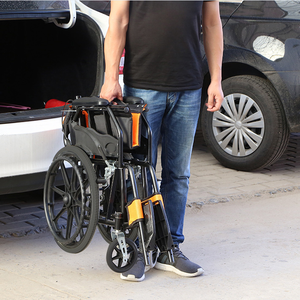 Portable pliant main pousser adulte handicapé personnes âgées maison utilisateur extérieur fauteuil roulant de haute qualité léger manuel fauteuil roulant - Product Image 6