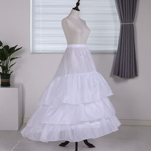 <span class=keywords><strong>Jupon</strong></span> de mariée blanc <span class=keywords><strong>long</strong></span> à 3 cerceaux en <span class=keywords><strong>tulle</strong></span>, 3 couches de volants en fil, 100 % polyester, en stock pour <span class=keywords><strong>femme</strong></span> - Product Image 6