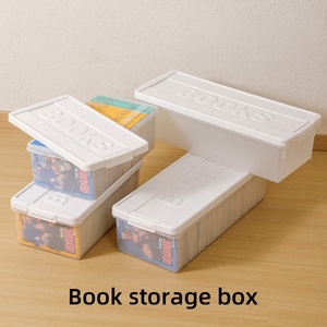 Durable Transparent Storage Container <b>With</b> <b>Lids</b> Plastic Bin Book Storage <b>Box</b> Organizer Household Daily Necessities Accessories - Product Image 2