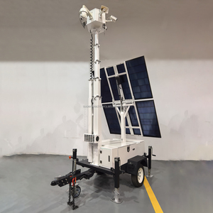 SORNNE Torre di Sorveglianza <span class=keywords><strong>Mobile</strong></span> ad Energia Solare per Esterni, Rimorchio con Telecamera di Sicurezza CCTV Off-grid per 4G <span class=keywords><strong>5G</strong></span> - Product Image 5