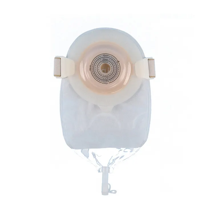 Produsen kustom dua bagian konektor urostomi untuk urin tas pengering 25mm 50mm 57mm lubang dengan perekat