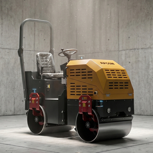 Rodillo Compactador de Carreteras y Pavimentos con Control Hidráulico, de Tambor Simple o Doble, de 1, 3, 5 y 5.5 Toneladas, con Motor de Gasolina o Diésel de 9hp, 20hp - Product Image 1