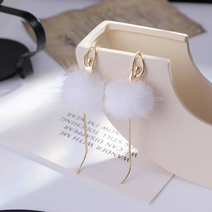 925 Ago d'argento Lungo Nappa <span class=keywords><strong>Orecchini</strong></span> Della Ragazza di Balletto pom pom lunga di goccia della vite prigioniera Della Nappa <span class=keywords><strong>orecchini</strong></span> - Product Image 6