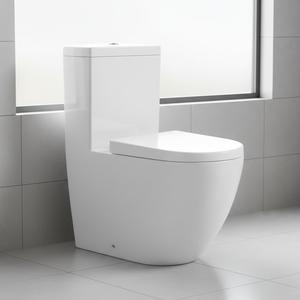 Inodoro de agua japonés moderno, inodoro de doble descarga, artículos sanitarios de cerámica de una pieza, <span class=keywords><strong>certificado</strong></span> P-Trap PP, incluye control remoto - Product Image 1