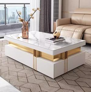 Table basse en bois moderne, <span class=keywords><strong>meuble</strong></span> <span class=keywords><strong>TV</strong></span> avec rangement, console multimédia de luxe, ensemble de meubles pour salon - Product Image 4