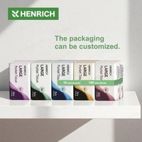 Салфетки HENRICH Premium Purse Size, 3-слойные, мягкие, из первичной древесной целлюлозы, маленькие карманные салфетки для чувствительной кожи, оптом