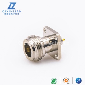 N loại nữ bảng điều khiển gắn kết nối 4 lỗ mặt bích không thấm nước ngoài trời kết nối đồng trục - Product Image 2