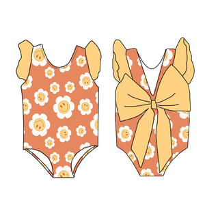 <span class=keywords><strong>Costume</strong></span> <span class=keywords><strong>da</strong></span> bagno intero personalizzato con lacci per bambine, collezione Estate 2026 - Abbigliamento boutique per bambini per spiaggia e piscina - Product Image 4
