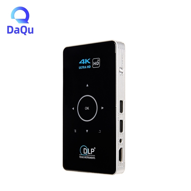 New DLP Mini Projector C6 Amlogic S905X 1G 2G RAM 8G 16G 32G ROM Wireless Projector Android 9 5G WiFi 1080P C6 Smart Projector