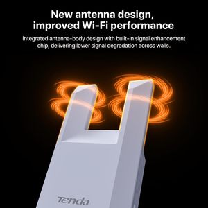 Extenseur <span class=keywords><strong>WiFi</strong></span> Tenda N300 300 Mbps, amplificateur de signal externe, port Ethernet, 800 m² Répéteur bibande avec modes AP et couverture étendue - Product Image 4