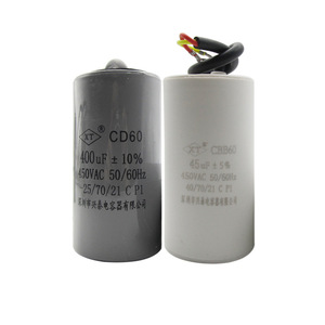 Condensateur de démarrage et de fonctionnement du moteur Cbb60 400uF 450VAC 50 60Hz pour pompe à eau, lave-linge, compresseur d'air - Product Image 1