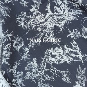 Nouvelle mode <span class=keywords><strong>noir</strong></span> <span class=keywords><strong>blanc</strong></span> double deux côtés <span class=keywords><strong>jungle</strong></span> arbre impression textile vêtements de créateurs <span class=keywords><strong>tissu</strong></span> jacquard - Product Image 4