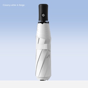Paraguas de Mujer, Completamente Automático, Plegable en Tres Secciones, de Goma Negra y Nailon, para Sol y Lluvia, de Doble Uso, con Logotipo Personalizado, Diseñ<span class=keywords><strong>o</strong></span> Clásico, Regalos Empresariales - Product Image 4