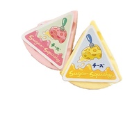 Nouveaux jouets anti-stress tendance en forme de fromage bicolore à montée lente, en PU souple, jouets mignons à presser pour filles, vente en gros