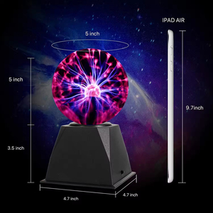J & <span class=keywords><strong>R</strong></span> Classic Manufacture 5 pulgadas decoración del hogar chico regalo luz roja toque rayo mágico BOLA DE Plasma - Product Image 3