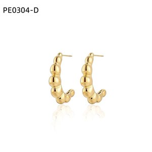 Amy Amy <b>Huggie</b> Earrings <b>Silver</b> Plated Alloy Women's Trendy Jewelry Gift PE0304 - Product Image 2