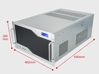Boîtier de serveur 6U en stock avec une profondeur de 680 mm, châssis de serveur en rack, prend en charge jusqu'à une carte mère EATX pour plusieurs GPU pour serveur IA