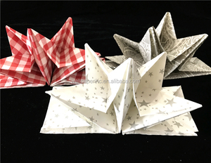 15.7 "x23.6" 3ply jetables prépliés <span class=keywords><strong>en</strong></span> forme d'étoile <span class=keywords><strong>Origami</strong></span> dîner serviettes <span class=keywords><strong>en</strong></span> papier <span class=keywords><strong>en</strong></span> plusieurs couleurs et impressions pour la fête <span class=keywords><strong>de</strong></span> mariage - Product Image 6
