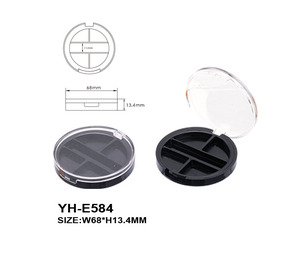 OEM Empty 4 Colors Eye Shadow Container Private Label <b>Compact</b> Powder Makeup Case ABS Eyeshadow Packaging - Product Image 2