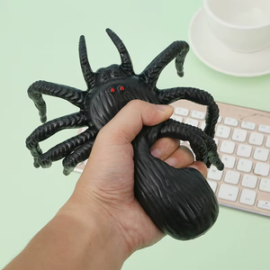 Big Black Spider Squishy <b>Toy</b> Anxiety & Stress Relief Rubber Fidget for Girls & Boys Unisex Office Pranks - Product Image 1