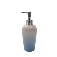 Distributeur de savon en céramique bleu clair dégradé oriental bon marché bouteilles de shampoing accessoires de salle de bains pour la décoration d'hôtel et de maison