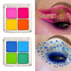 Paleta de Maquillaje Facial y de Ojos de Doble Uso, Sombra de Ojos con Brillo Perlado No Tóxica y Pintura Corporal para Maquillaje Diario y de Escenario - Product Image 1