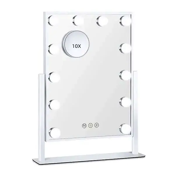 12 led reguláveis lâmpadas 3 cores iluminação, hollywood grande vanity espelho