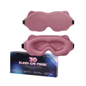 3D Beschwerte Schlafmaske, Verdunkelungs-Augenmaske zum Schlafen und Entspannen, Wimpernfreundliche Augenabdeckung, Schlafbrille in Pink/Schwarz mit Standardverpackung - Product Image 1