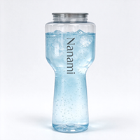Boîtes en plastique PET de 500 ml de forme irrégulière pour boissons énergisantes avec couvercles en aluminium faciles à ouvrir pour les boissons, les jus, les sodas, le thé