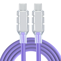 Muestra gratis 1m 2M 3,3 FT Cable de silicona ecológico PD 60W USB C TO TYPE C Cable de carga rápida para cables de datos tipo C de teléfono