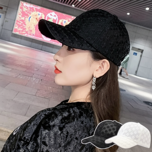 Berretto da Baseball da donna con ricamo a fiori stile palla - Product Image 1