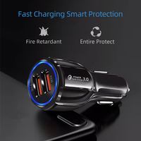 Chargeur rapide Zhibai ZB-P682 double port mini PPS USB pour voiture avec allume-cigare en ABS pour plusieurs appareils et téléphones