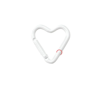 Porte-clés miniature en forme de cœur romantique, léger, en métal, pour un artisanat adorable et une application pratique