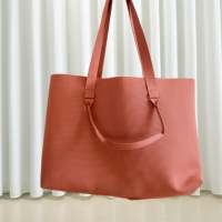 Tas Tote Rajut Besar Minimalis, Berat, Dapat Dicuci, Ramah Lingkungan, Tas Belanja, Logo Custom, Tas Rajut Jacquard, Grosir