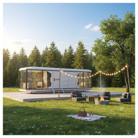 Cabine hôtelière de luxe portable en acier galvanisé préfabriqué, type capsule spatiale, pour café, école, salon