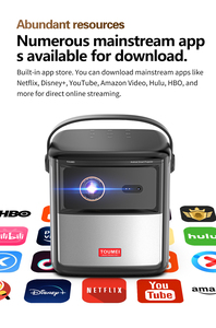 S8 <span class=keywords><strong>3D</strong></span> 4K Mini LED Xách Tay Video Rạp Hát Tại Nhà DLP Thông Minh Android Wifi Đầy Đủ HD 1080P Thông Minh Android Chiếu Với Pin - Product Image 4