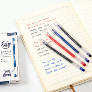 Bolígrafos de Gel de Gran Capacidad con Tinta Líquida Directa |   Punta de tubo completo de 0.5 mm con cuentas de carburo de tungsteno, negra/roja/azul para oficina, exámenes - Product Image 1