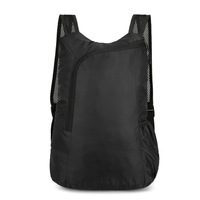 Sac à dos léger personnalisé avec logo, imperméable, pliable, pour le voyage et le camping en extérieur, avec doublure en polyester et fermeture éclair