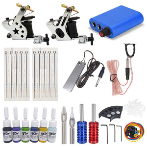 <span class=keywords><strong>Machine</strong></span> à tatouer professionnelle en acier inoxydable ensemble complet <span class=keywords><strong>bobine</strong></span> électrique studio de tatouage utiliser Double <span class=keywords><strong>Machine</strong></span> avec ligne de coupe brumisation - Product Image 1