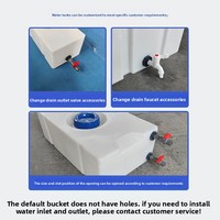 Réservoir de stockage carré en plastique épaissi, résistant aux acides et aux alcalis, de qualité alimentaire, moulé par rotation, pour machines de dosage, équipements et VR