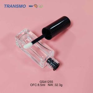 Emballage de base de teint pour le visage, brosse personnalisée, flacon de fond de teint liquide en verre, tube de brillant à lèvres carré en verre de 8,5 ml - Product Image 4