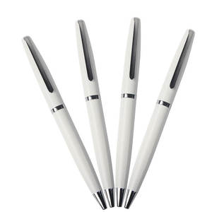 Bolígrafo Metálico de Primera Calidad con Impresión Blanca y Logotipo Personalizado - Product Image 1