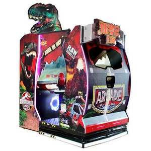Coin-operated shooting <b>game</b> <b>machine</b> Analog shooting simulator arcade Jurassic Park themed arcade <b>game</b> analog shooting <b>machine</b> - Product Image 1