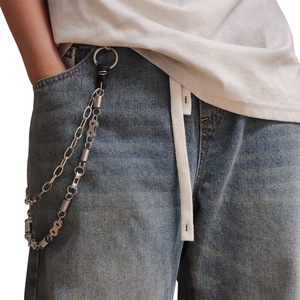 Chaîne de taille à double couche en alliage de zinc, style hip-hop, pour hommes et femmes, usage quotidien - Product Image 2