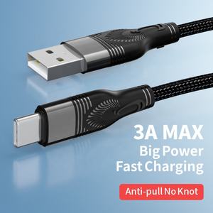 A11L 3A 1M Nylon Tresse Ligne de Données Type C Charge Rapide Téléphone Mobile Chargeur USB <span class=keywords><strong>Pas</strong></span> <span class=keywords><strong>Cher</strong></span> Prix <span class=keywords><strong>Urus</strong></span> avec 5V Tension - Product Image 2