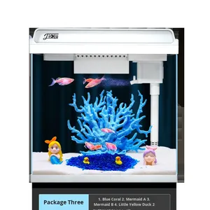 <span class=keywords><strong>Aquarium</strong></span> de table compact pour salon, en verre ultra-transparent et ABS, 50L, fermé, pour aquascaping écologique, vente en gros - Product Image 5