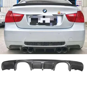 V风格型号碳纤维后保险杠唇后导流板扩散器，用于2006-2011 BMW 3系列E90 M3