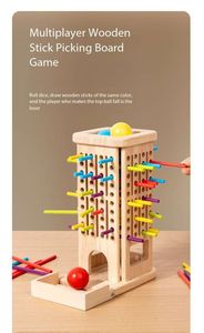 Jeu <span class=keywords><strong>en</strong></span> bois 3-<span class=keywords><strong>en</strong></span>-1 à tirer sur la corde, éveil éducatif, reconnaissance des couleurs, développement <span class=keywords><strong>de</strong></span> l'intelligence, écoresponsable, coins arrondis - Product Image 5