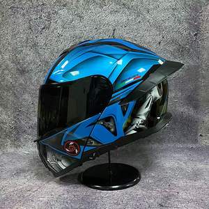 ユニークなユニセックスクールダブルレンズフォーシーズンズフリップアップヘルメットフルヘルメット一般的なオートバイのヘルメット - Product Image 3