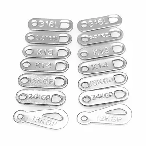 Rvs Sieraden Bevindingen Charms Kleine Merklogo Custom Gegraveerde Logo Tags Hanger Voor Armbanden Kettingen